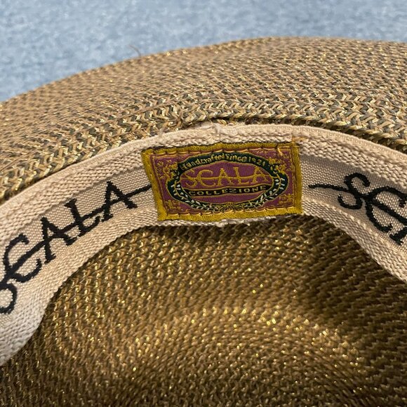 Women's Straw Hat - faux straw with 4 inch brim - Picture 4 of 4